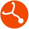 Orange and white stethoscope graphic.