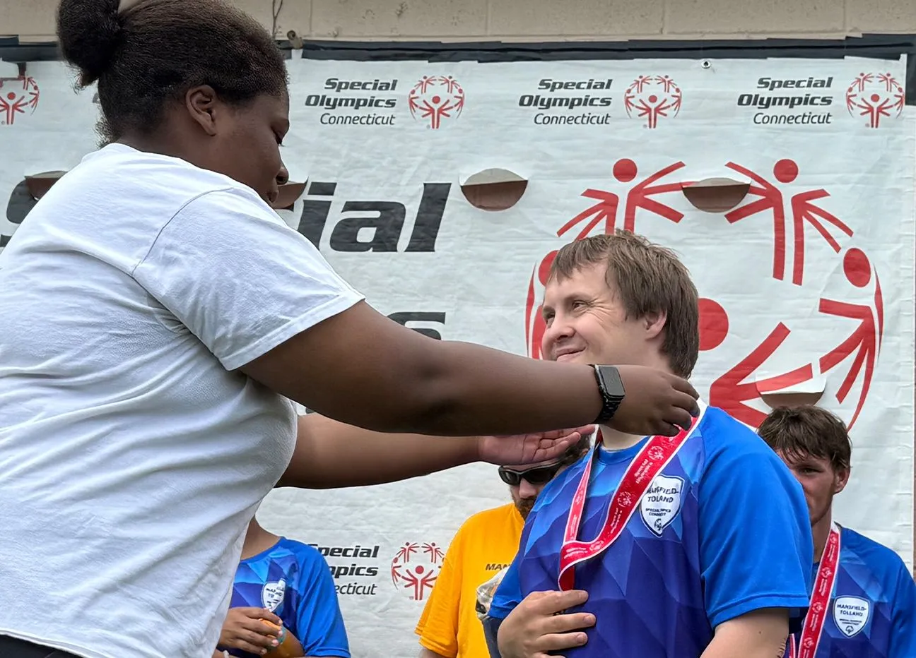 Athlete awarded with a medal