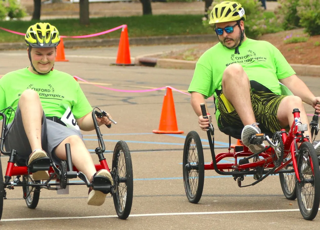 Athletes competing in cycling race