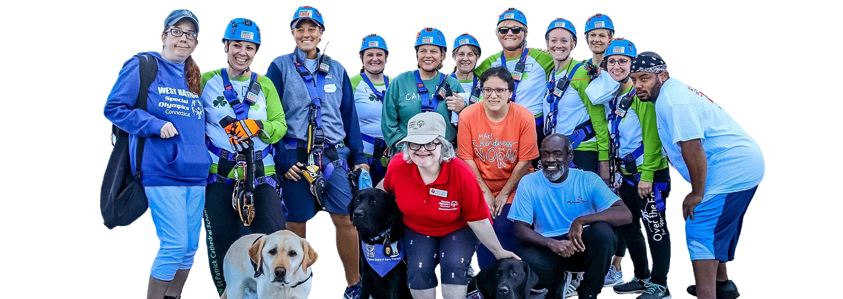 Group of people wearing green 