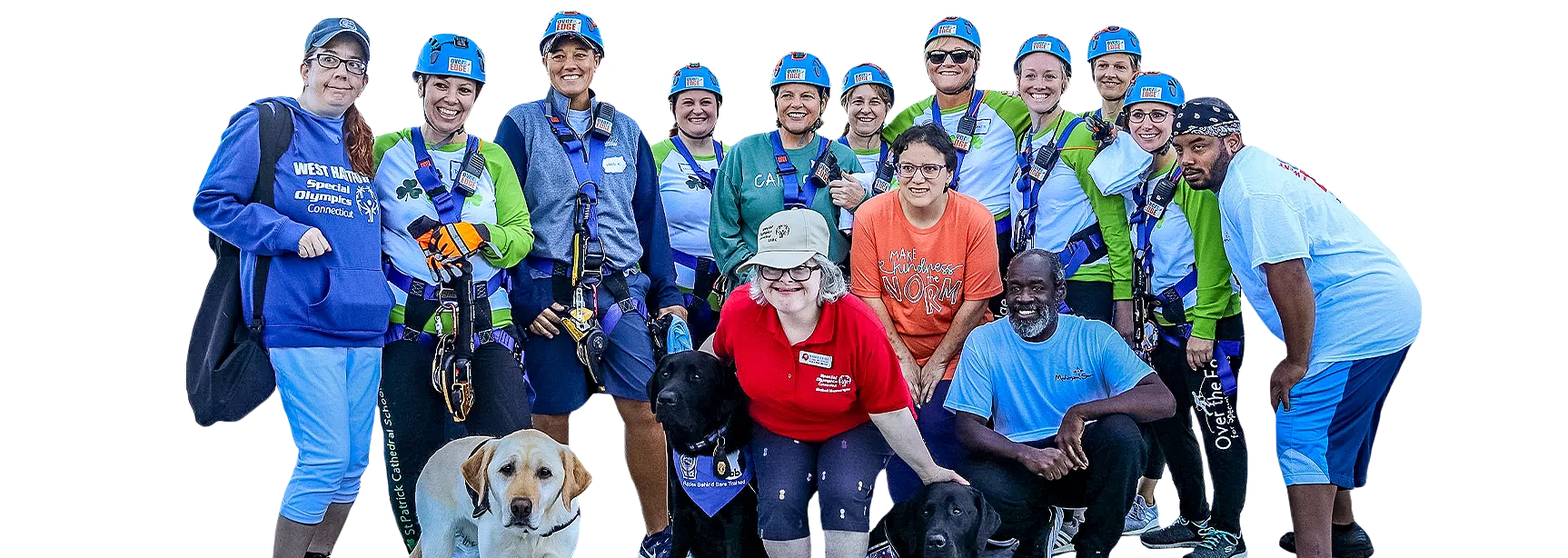 Over the Edge fundraiser participants and volunteers